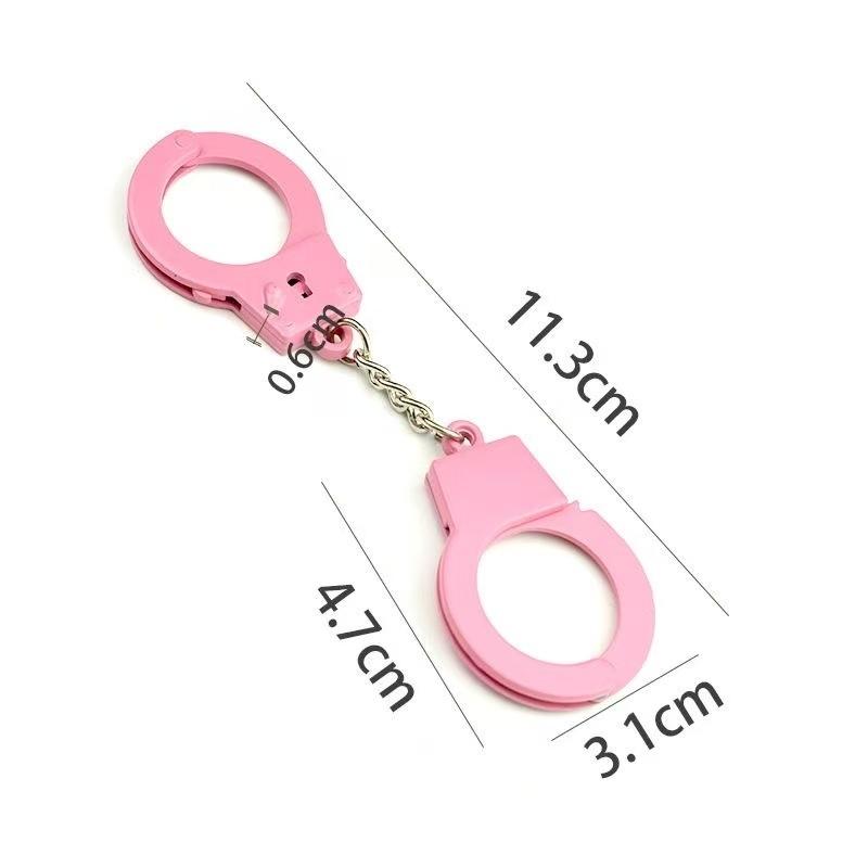 Keychain Handcuff Model Car Keyring Backpack Pendant Accessories