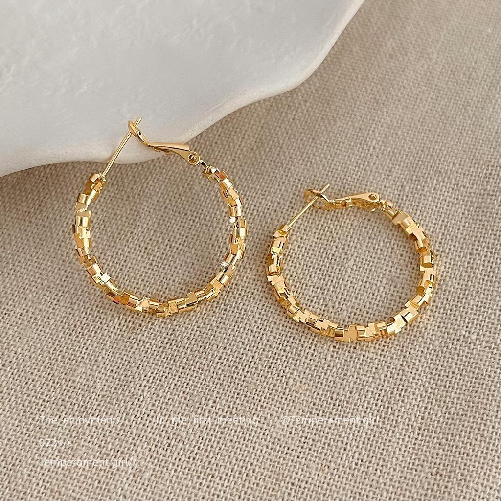 Silver needle plated simple earrings exaggerated earrings, earrings