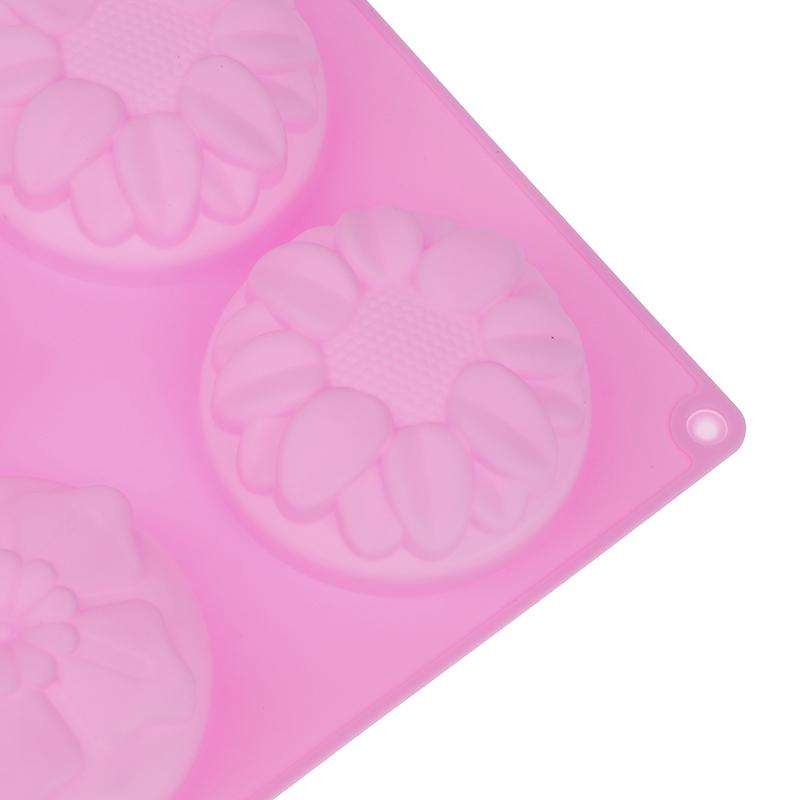Silikonowa forma 3D z 6 wgłębieniami, 3 różne kształty kwiatów, do DIY, Fondant, Ciasta, Wyrabiania Mydła, Świec, Ciasta, Czekolady, Forma do Pieczenia