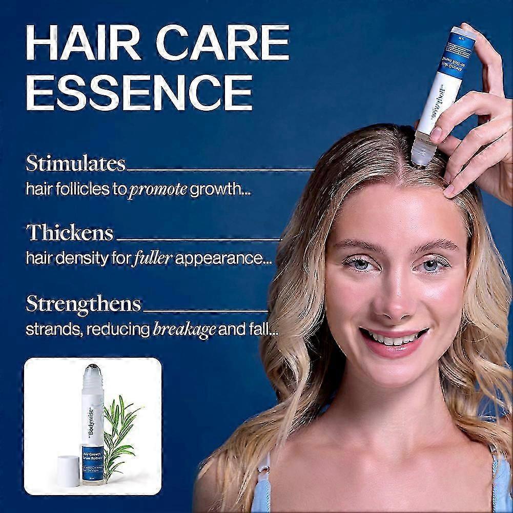 Be Bodywise Hair Growth Serum Roll On - Natural Scalp Treatments For Hair Loss Growth, Convenient Roller Ball Applicator for All Hair Types