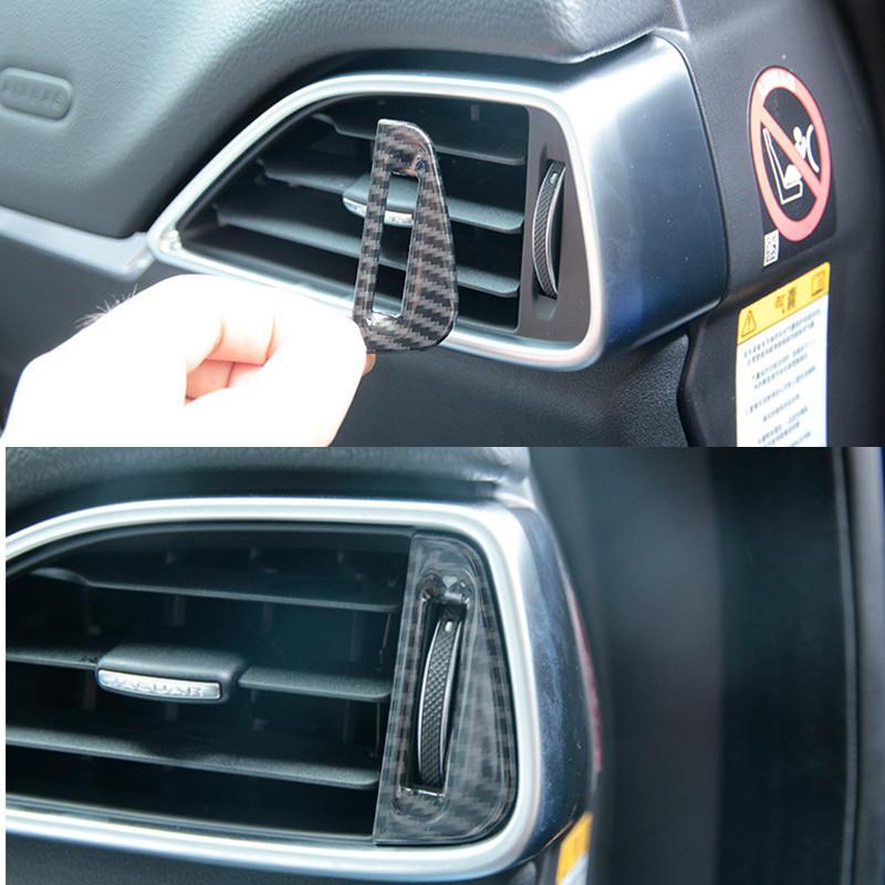 Car Styling Air Outlet Adjustment Switch Frame Decorative Trim Stickers Fit For Jaguar XE F-Pace Auto Interior
