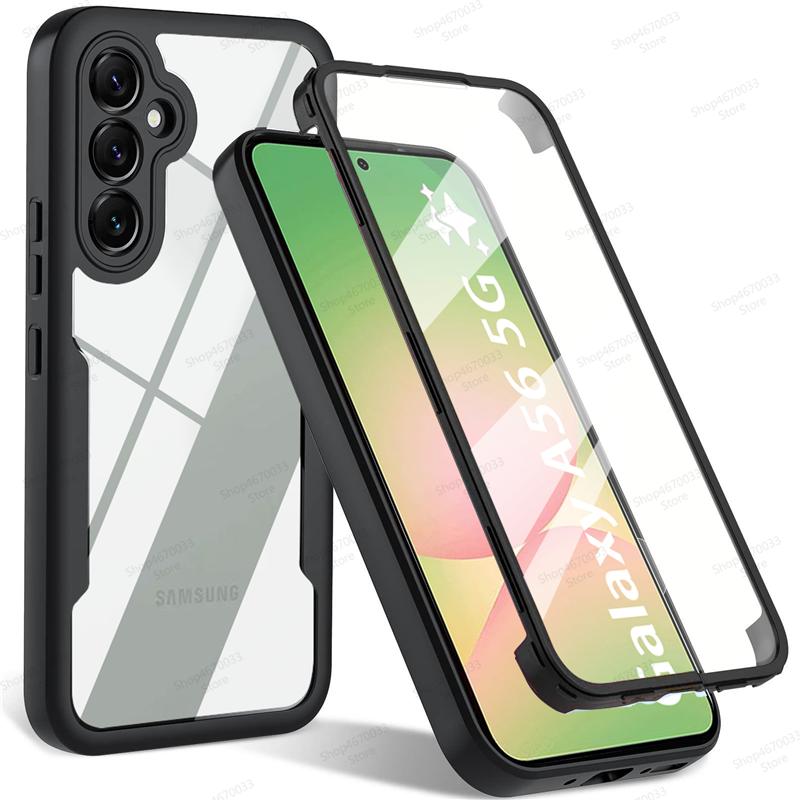 Pouzdro s plným krytím 360° pro Samsung Galaxy A56 A36 A26 A55 A34 A54 A35 A25 A15 A53 A13 A14 A52 Nárazuvzdorný kryt s ochranou displeje
