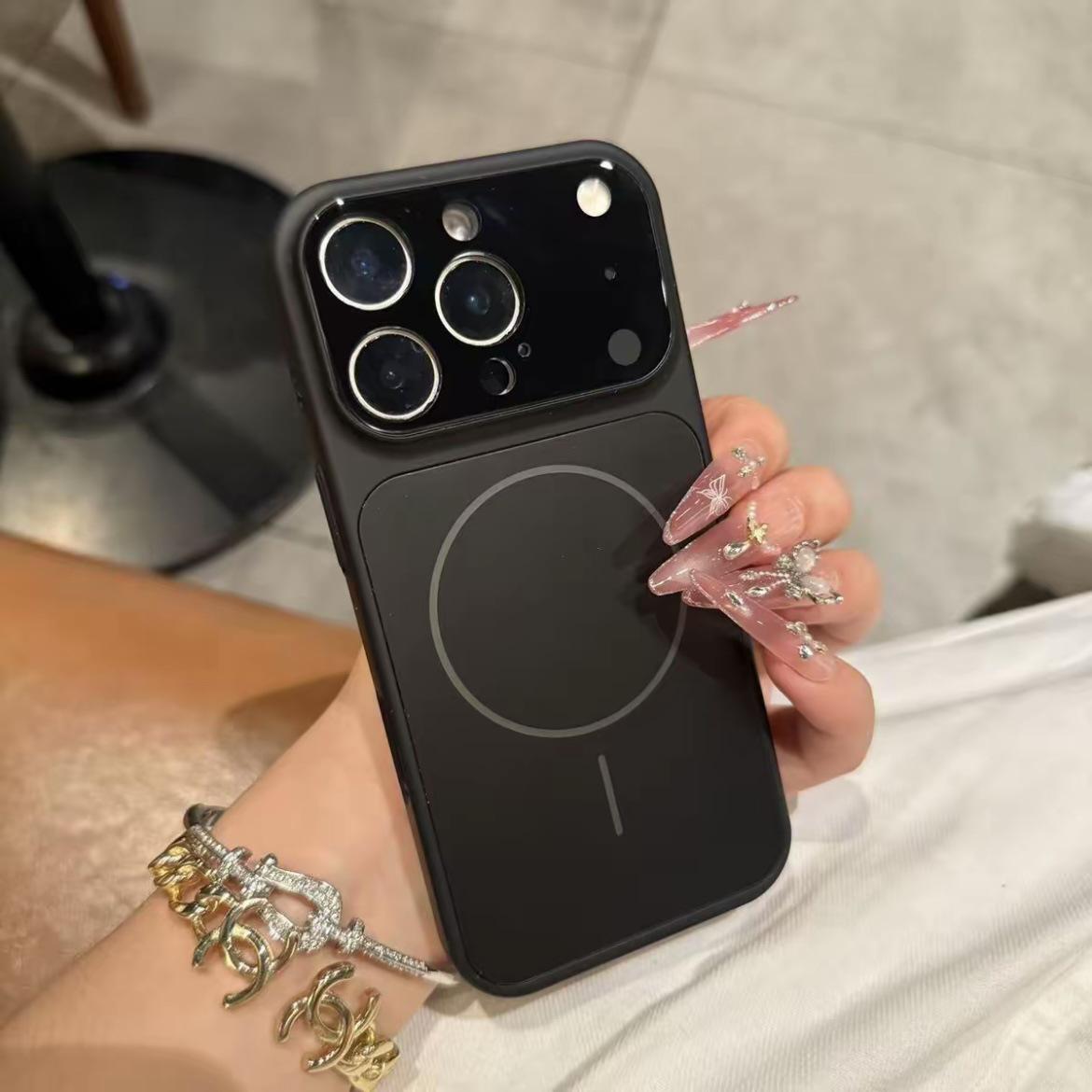 Магнитный матовый чехол для iPhone 17 с ударопрочными окнами из стекла Corning iPhone 13 Pro