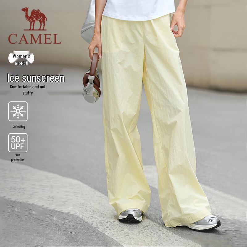 CAMEL Women s Ice-Cool Sun-Protective Straight-Leg Pants M