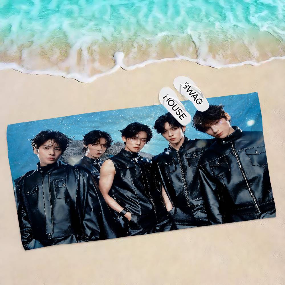 Kpop T-Tomorrow X T-Together TXT Microfiber Beach Towel Absorbent Quick Dry Soft Yoga Swimming Resort Mountain Climbing Towel