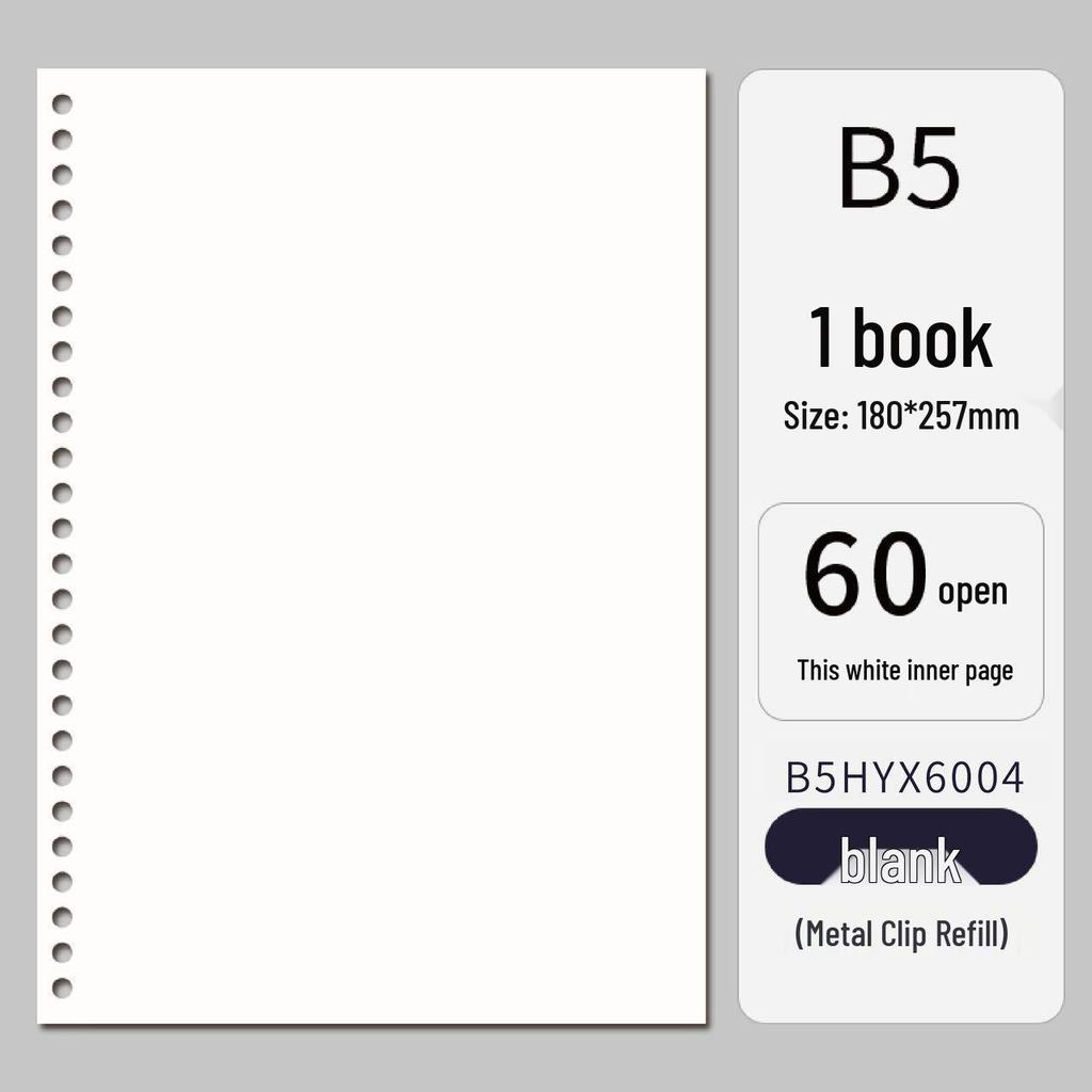 A5/B5 Detachable PP Student Notebook, Loose-leaf Multi-hole Binder