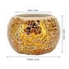 Mosaic Candle Holder Glass Candle Holder Gold Romantic Ambience Practical Beautiful Exquisite for Dining Table Decoration