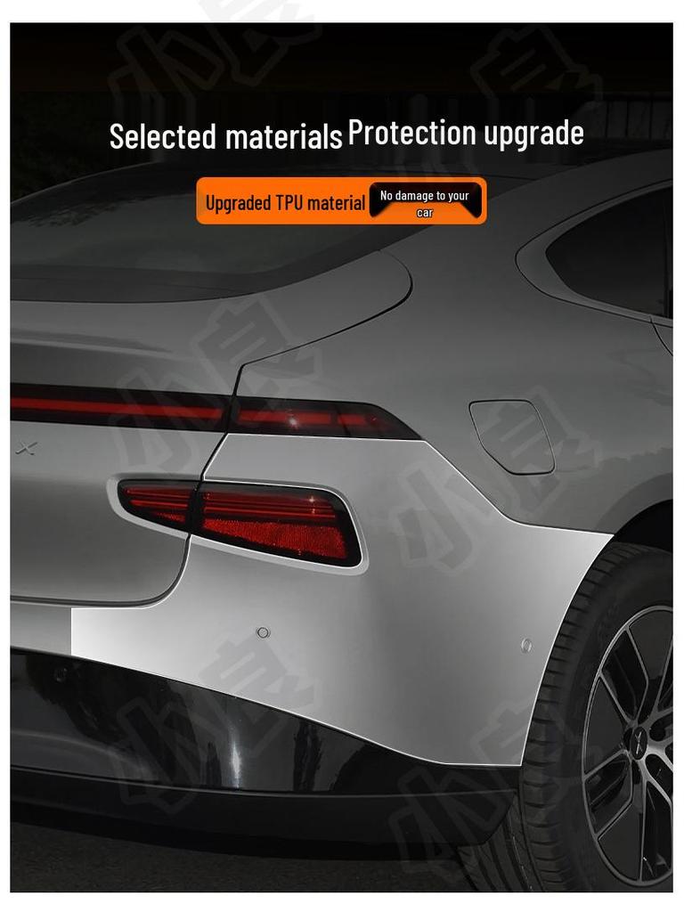 XPeng P7 TPU Vorgeschnittene Transparente Schutzfolie für vordere und hintere Stoßstange