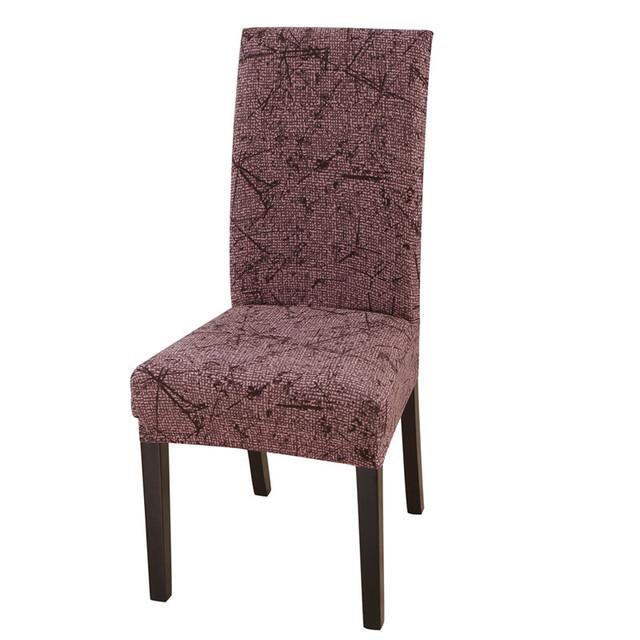 Stretch Seat Chair Covers Printed Chair Cover Big Elastic Slipcovers Bench Cover Office Chair Covers For Home Party Dining Room