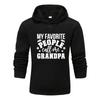 Autumn and Winter My Favorite People Grandpa Printed Hoodie for Men and Women