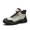 Mens High Top Leather Casual Shoes Fashionable Comfortable Sports Sneakers for Driving Hiking Outdoor Activities
