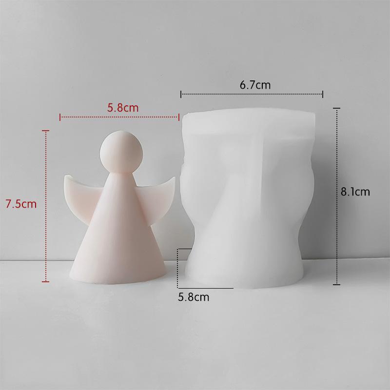 

Angel Candle Mold Silicone Silicone Cake Mold Handicrafts Tools DIY Soap Shape Mold For Gift Giving Craft Enthusiasts Bakery белый