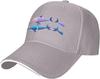 Dolphin Graphic Baseball Cap Polyester Print Adjustable Casual Sports Outdoor Gray Cap Unisex