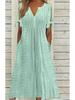 Fashion New Loose Fit Casual Dress High Waisted Embroidered