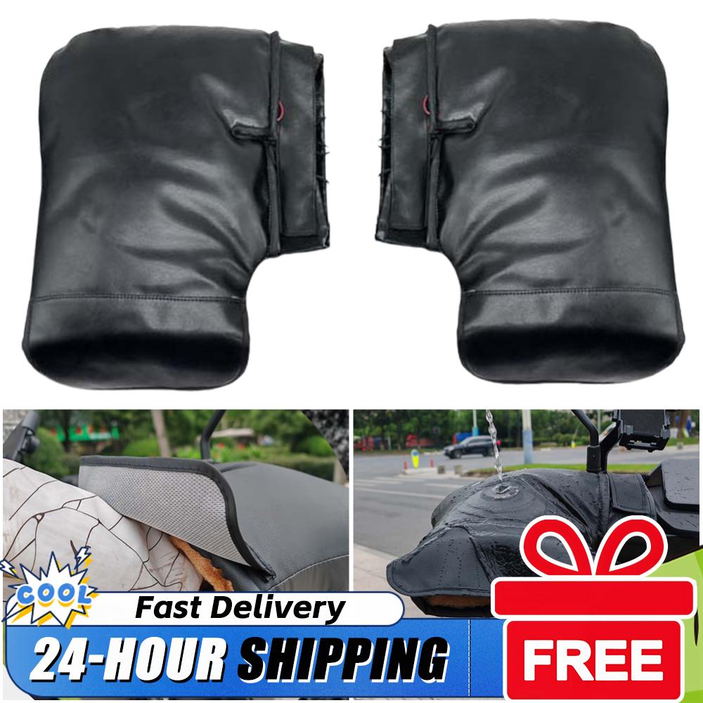 Motorcycle Heated Handlebar Muffs 3 Levels Setting Motorcycle Heating Warm Muffs USB Charging Electric Heating Handlebar Gloves