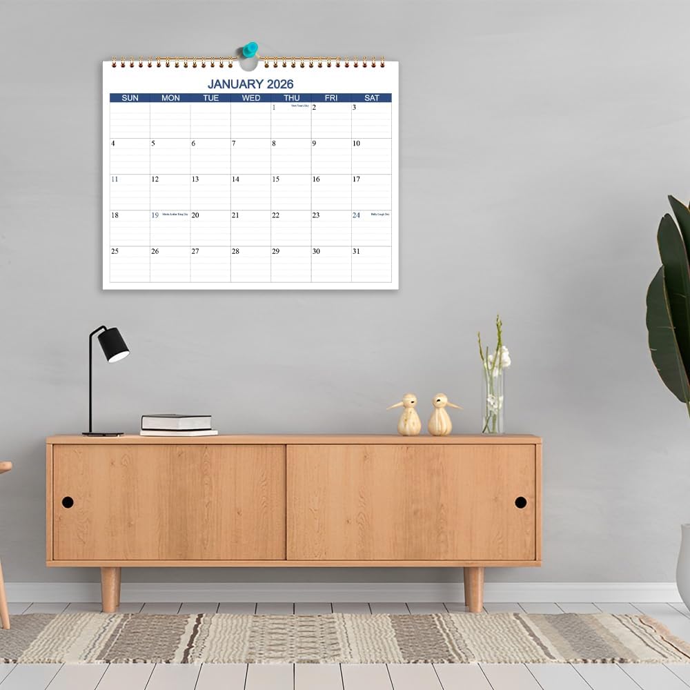 Calendar 2026 2027 - Wall Calendar Runs Jan 2026 to Jun 2027-18 Months Calendar Planner with Thick Paper for Planning and Organizing for Home or