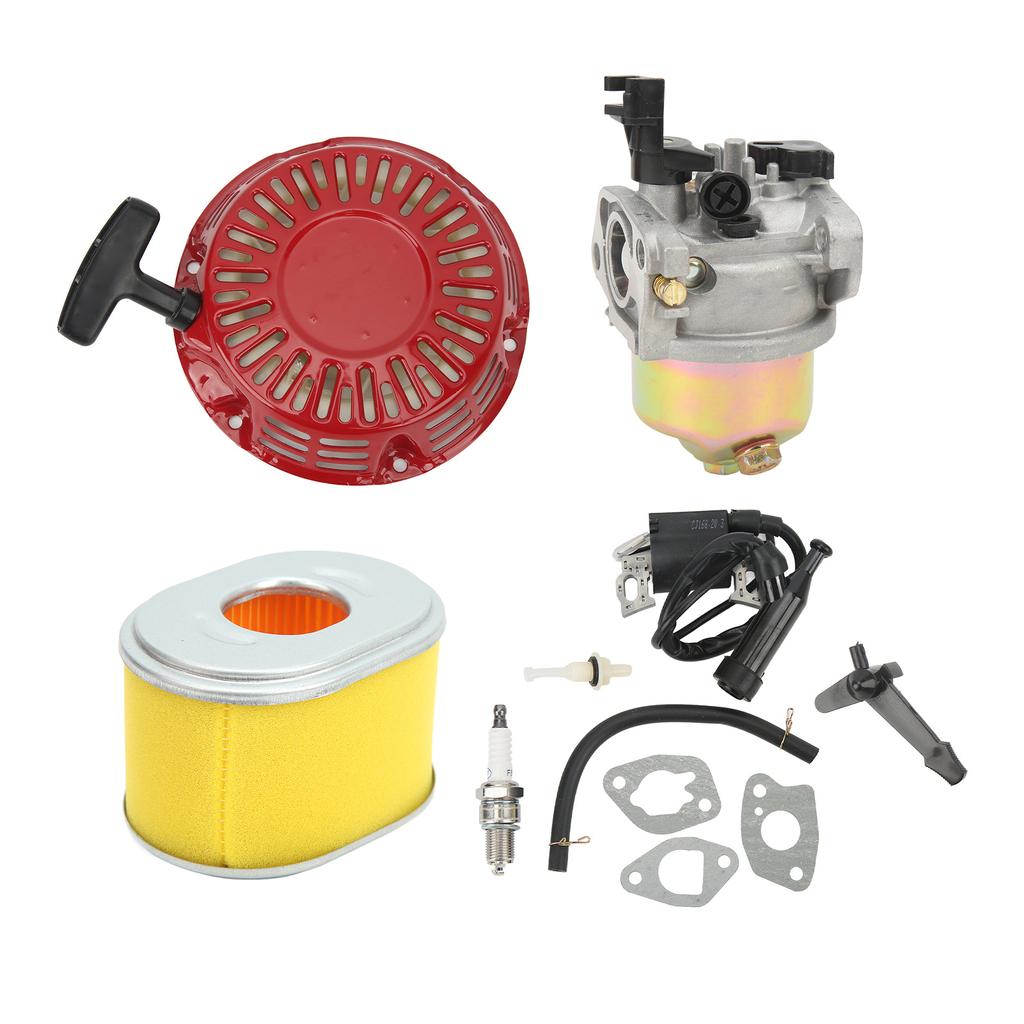 Carburetor Kit GX160 Recoil Starter Ignition Coil Spark Plug Air Filter for GX140 GX160 GX200 GX168 GX168F