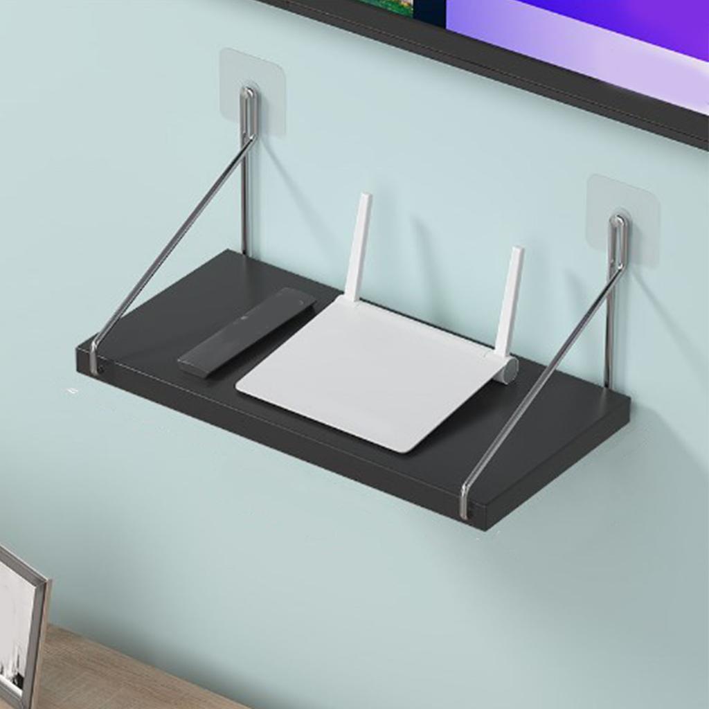 WLAN-Router Wandhalterung Aufbewahrungsbox Einfache Installation Große Kapazität Aufbewahrungsregal für Zuhause Schwarz