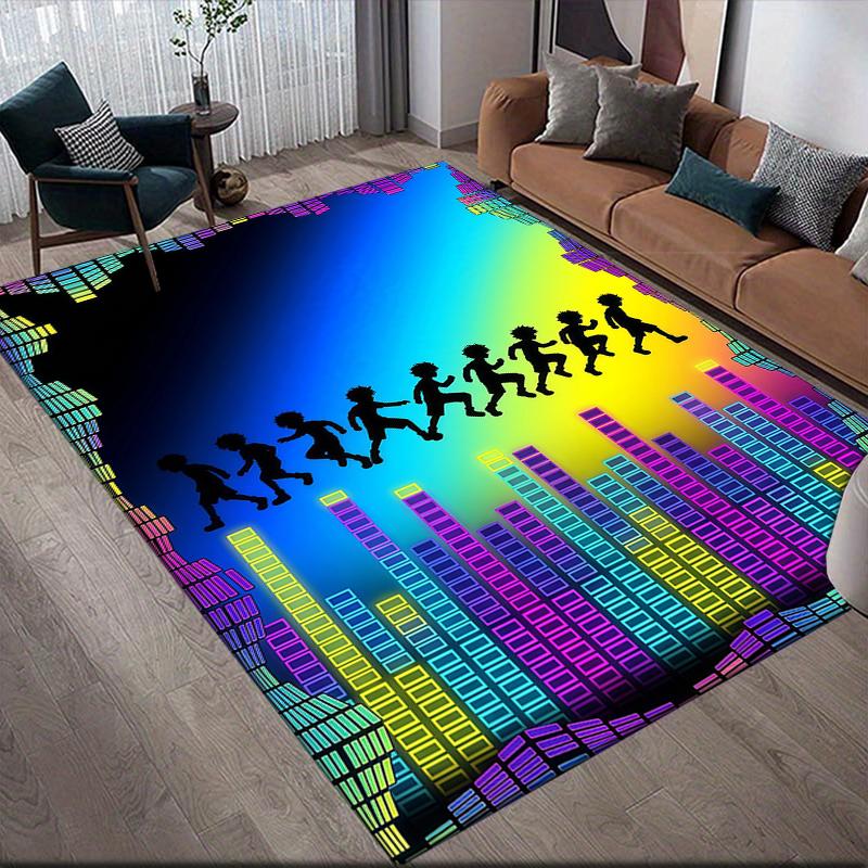 Killua Zoldyck Home Sofa Decoration for Living Room & Bedroom, Non‑Slip Play Flannel Floor Mat for Game Room