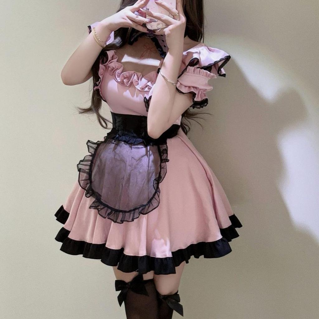 2025 Cute & Soft Lolita Maid Outfit for Anime Lovers - Plus Size Available