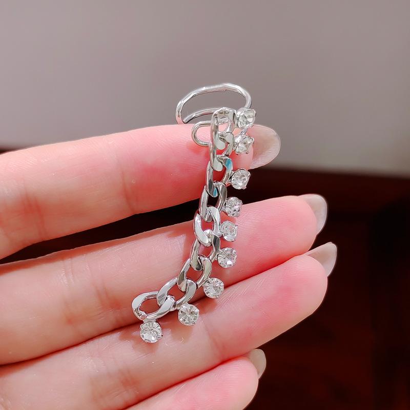 

Новые модные серьги-крючки, индивидуальные металлические зажимы для ушей, серьги с двойным пирсингом для женщин и девочек, ювелирные изделия