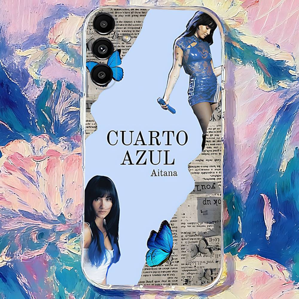 

SINGER A-Aitana C-Cuarto azul Phone Case For Samsung S30,S25,S24,S23,S21,S22,S20,S10,5G,FE,lite,PIus,Ultra Transparent Cover SamsungNote20Ultra