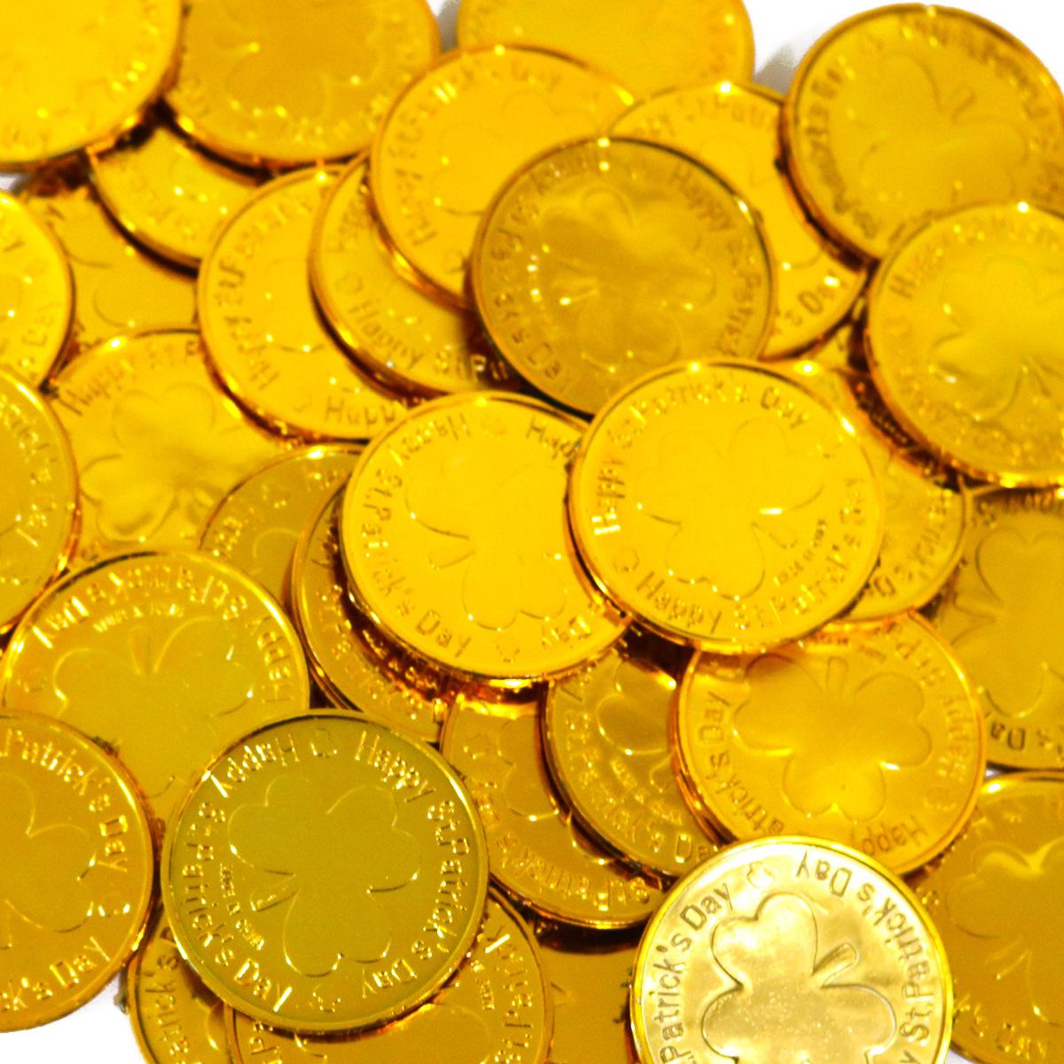 

Irish Day Party Decorative Clover Coins Lucky Grass Gold Coins St. Patrick S Day Decorative Supplies Clover Gold Coin