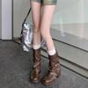 Winter New Woman Biker Boots Fashion Round Toe Ladies Elegant Pipe Short Boots Shoes Thick Bottom Women's Footwear