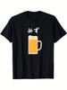 Women's Summer Beer-patterned Casual Short-sleeved Shirts for Alcohol Lovers Fun and Fashionable Loose Short-sleeved Y2k Clothes