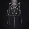 Zircon Pearl Headpiece Hollow Headpiece Tassel Hair Chain High-End Style Bridal Head Chain  Wedding