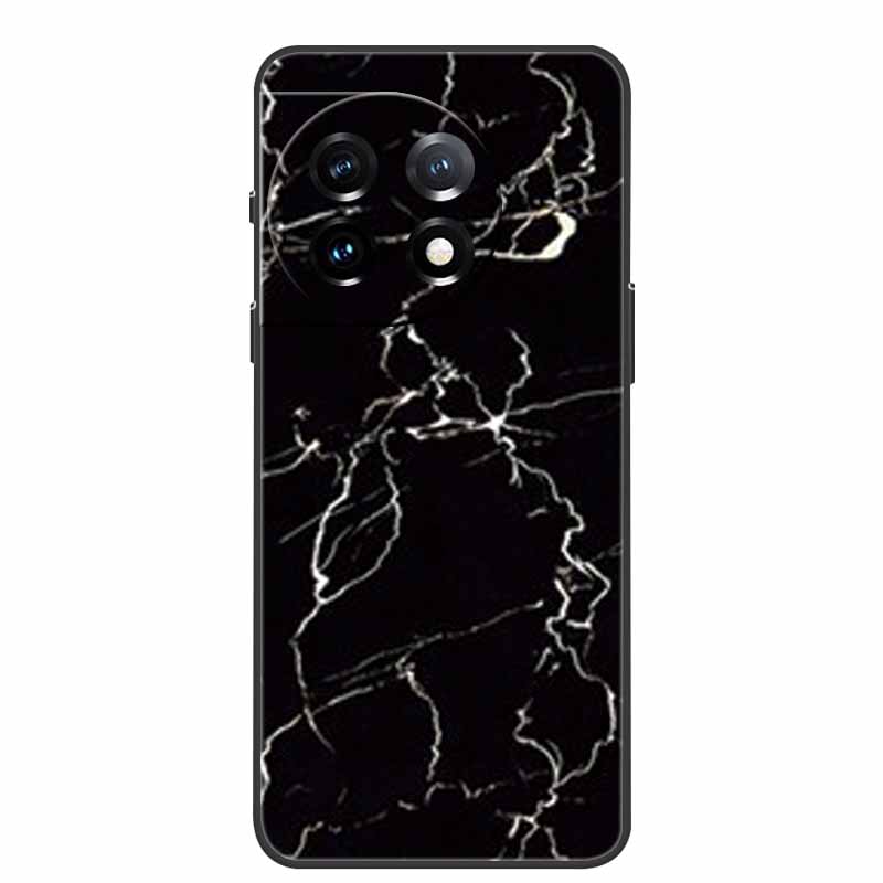 For One Plus 11 Case Marbled Granite Stone Texture Phone Cases for Oneplus 11R Shockproof Soft Cover on for Oneplus11 5G Silicon