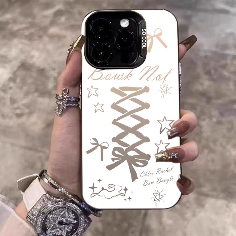 

Lace Bowknot Phone Case For iPhone 16 Pro Max 15 14 13 12 11 16E 17 Air X XR XS Max Plus Shockproof Bumper Cover iPhone XR