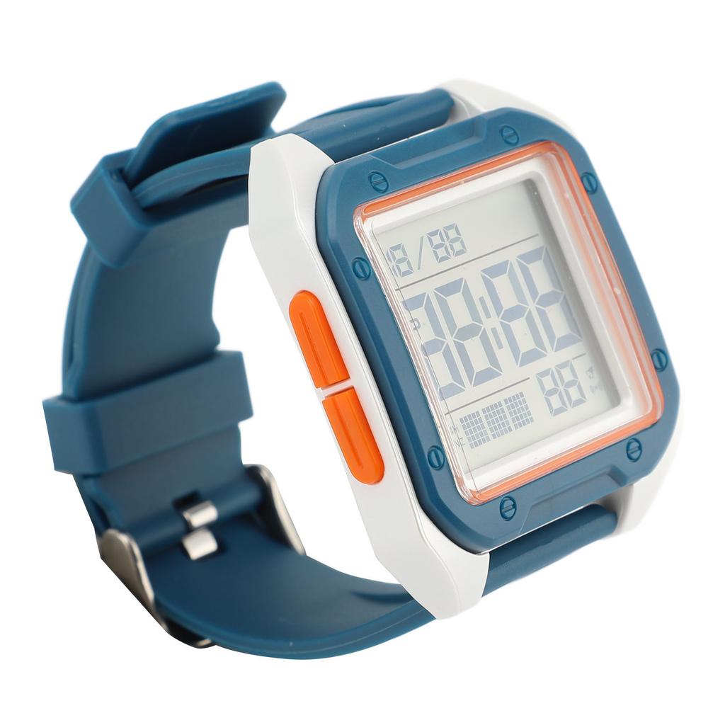 Digitale Sportuhr für Herren Damen EL-Hintergrundbeleuchtung Stoppuhr Countdown Woche Wecker TPU-Armband Doppelzeit Wasserdichte Uhr