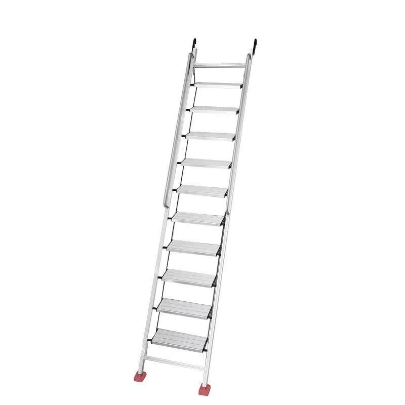 JINGGENG Household Aluminum Alloy Telescopic Attic Ladder