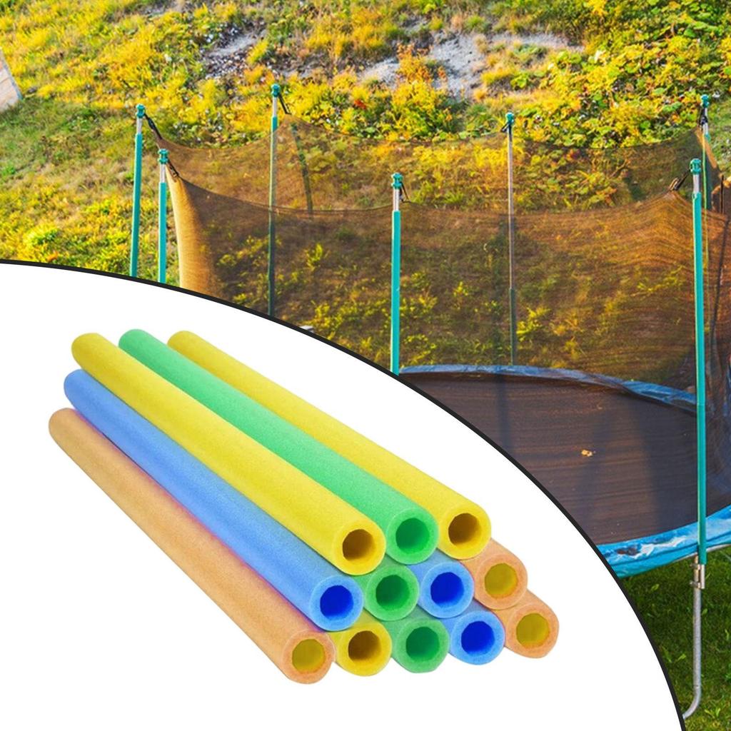 12 stk. trampolinestangskumhylser, erstatninger, lette rør, polstring, utendørs