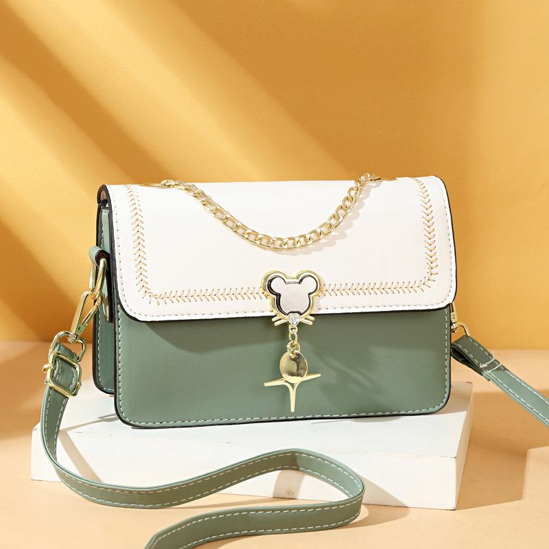 

Latest Design Macaron Fashion Chain Small Square Bag Patchwork Color Matching Shoulder Bag Top Style Level Women s Bag .