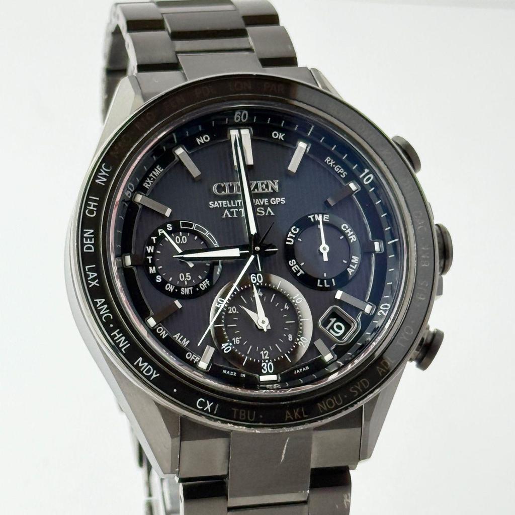 Used Citizen Atessa F950-0029S01 Radio Solar Men's Watch 497