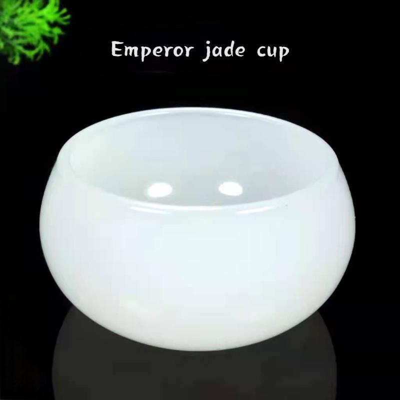 Emerald Teacup Wine Glass Kung Fu Tea Set Health High-end Jade Natural Jade Set Jadeware Chinese Style Tea