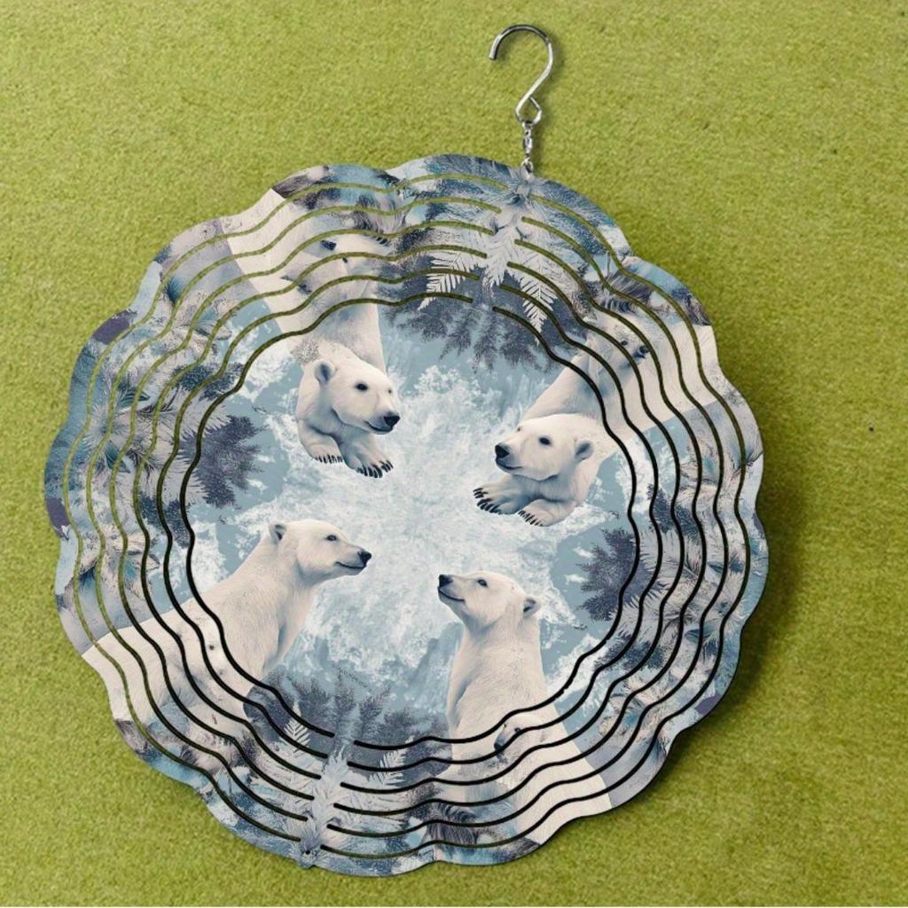 10 Zoll Hängendes Windspiel mit 360-Grad-Haken Stilvolles Glockendesign für Rasen-Gartendekoration Kreatives Geschenk für Frühling und Sommer