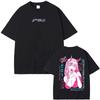 Anime DARLING In the FRANXX Zero Two Comic Harajuku‑Style Graphic Print Unisex Summer Men's Casual Loose‑Fit Crew‑Neck Short‑Sleeve T‑Shirt