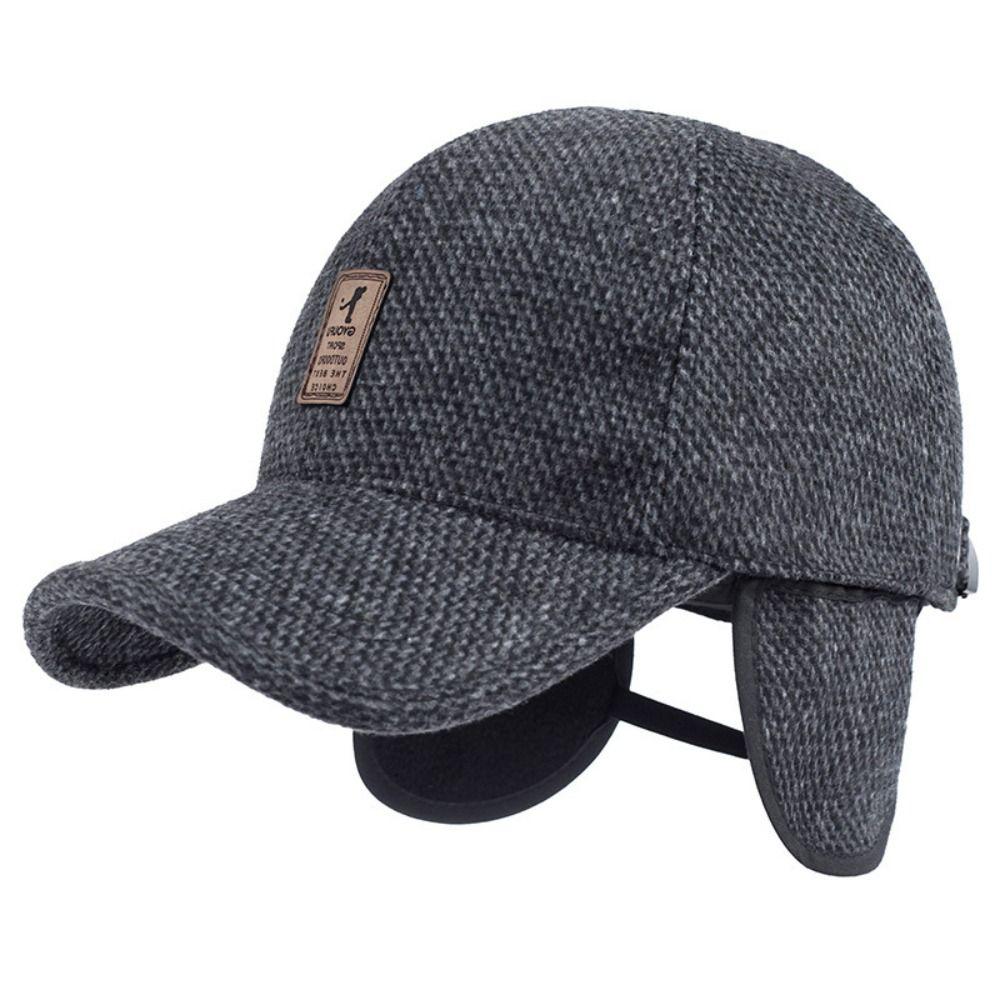 

Outdoor Casual Thick Earmuffs Hat Hats Baseball Cap Warm чорний