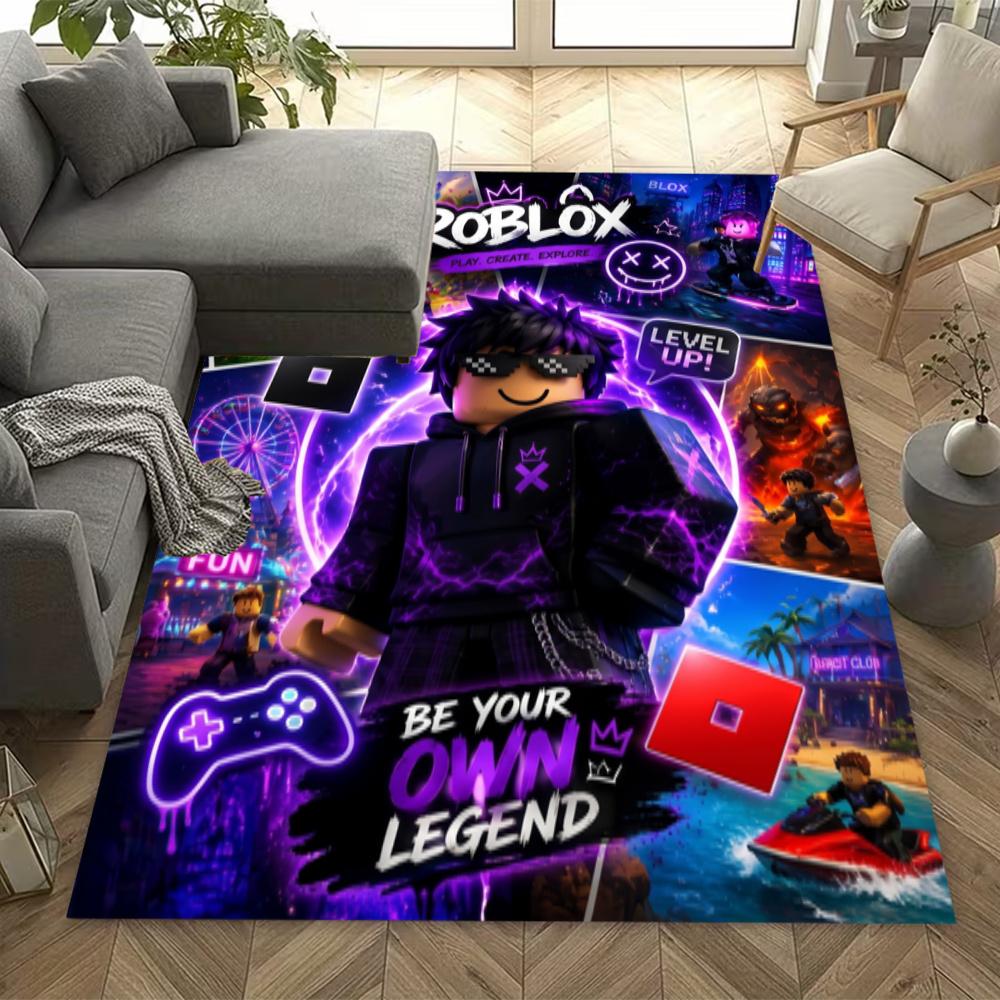 Roblox Neon Roblox Graffiti Area Rug Design For Living Rooms Decorate Room Balcony Foyer Antislip Rug Office Home Decor Perfect Gift For Friends Famil