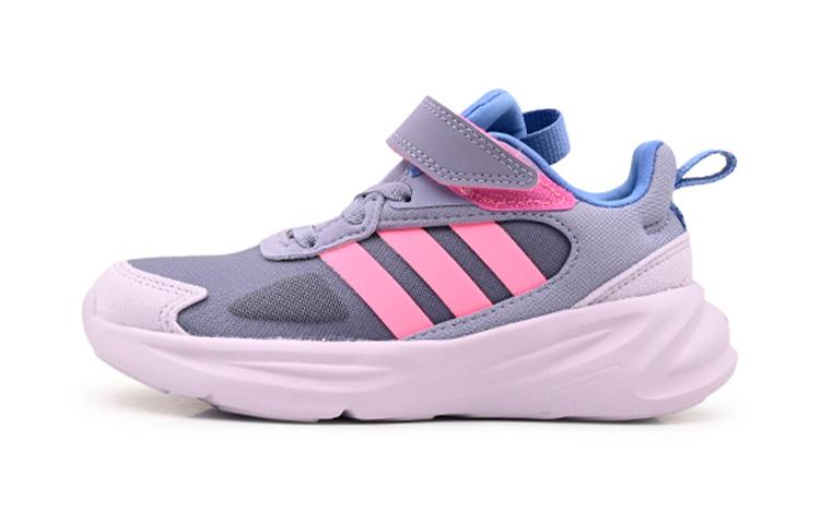 Adidas Neo Ozelle Lightweight Slip Resistant Abrasion Resistant Low top Running Shoes Purple Pink Kids HQ3834 38