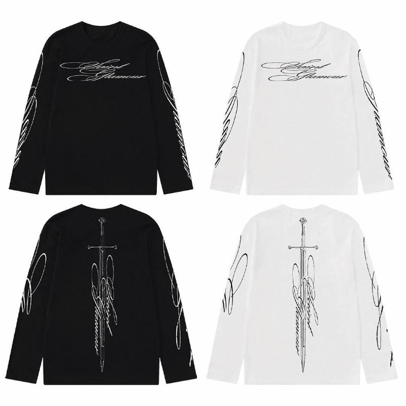 Y2K Fashion Casual Cross Print Autumn Long Sleeved Loose Men's and Women's Top