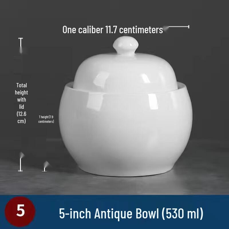 ZISIZ Ceramic Double Boiler Stew Pot