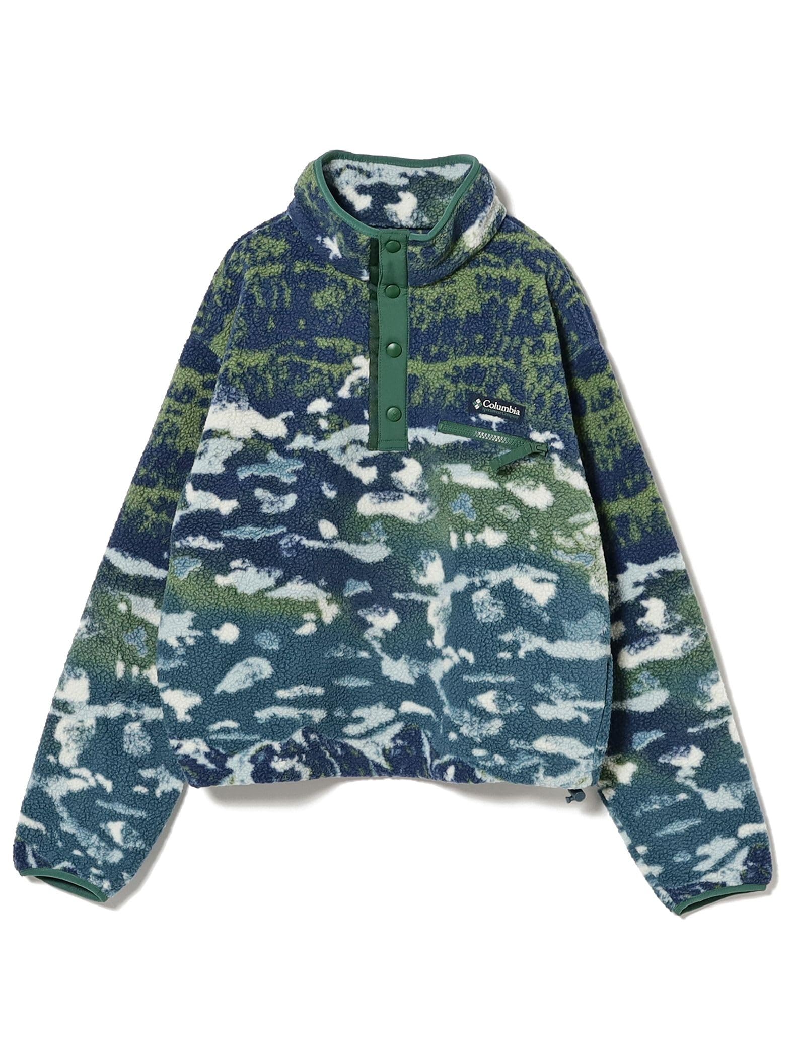 

Женский укороченный флисовый блузон BEAMS BOY с принтом Helvetica II на полузастежке, зеленый, размер M