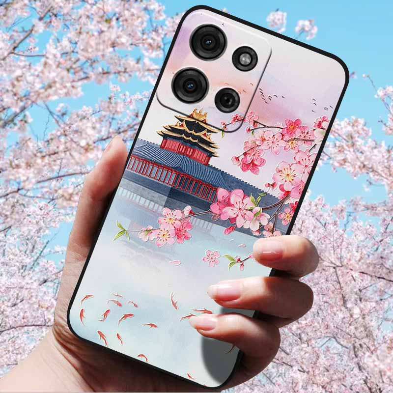 3D Relief Embossed Retro For Motorola Moto G15/ G15 Power Cases Soft Silicone Back Cover Case For Moto G75 5G 3D TPU Relief Case