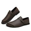 New Designer Loafers for Men Solid Color Casual Shoes Genuine Leather Slip on Flats Fashion Male Business Shoes Driving Footwear