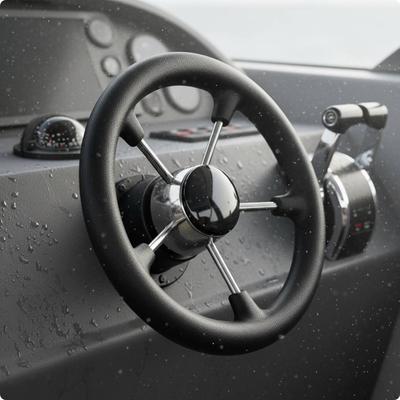 Stainless Steel Boat Steering Wheel Long-Lasting Foam Grip Marine Quick