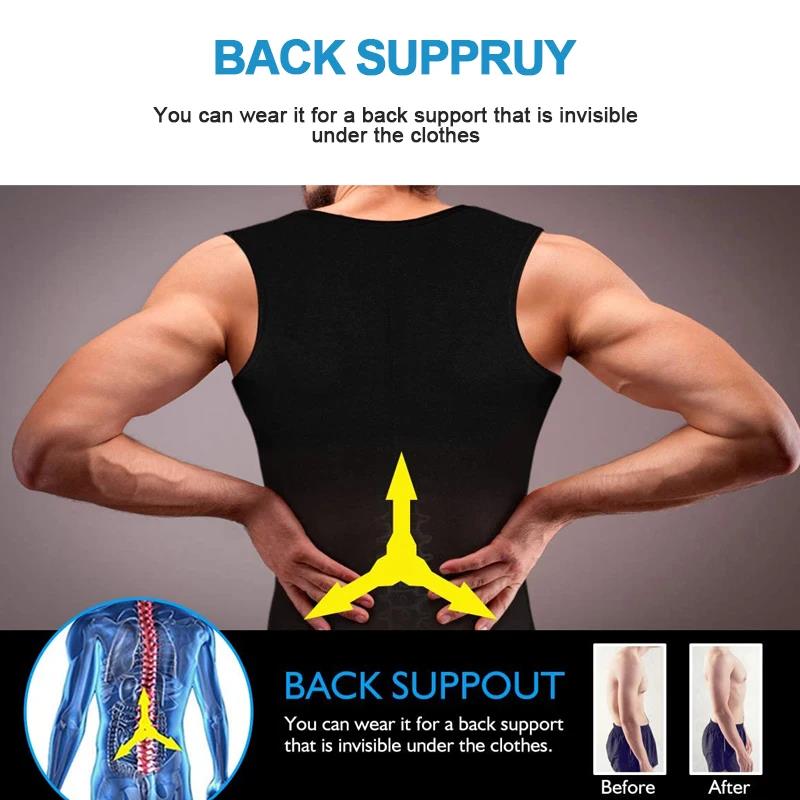 New Men Neoprene Sweat Sauna Vest Body Shapers Vest Waist Trainer Slimming Vest Shapewear Waist Shaper Corset For Women 5